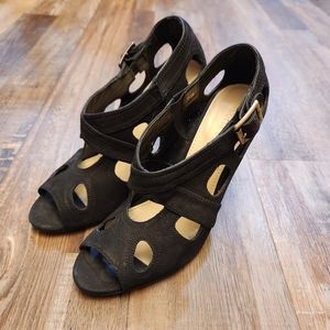 Colin Stuart Black Cutout Heels